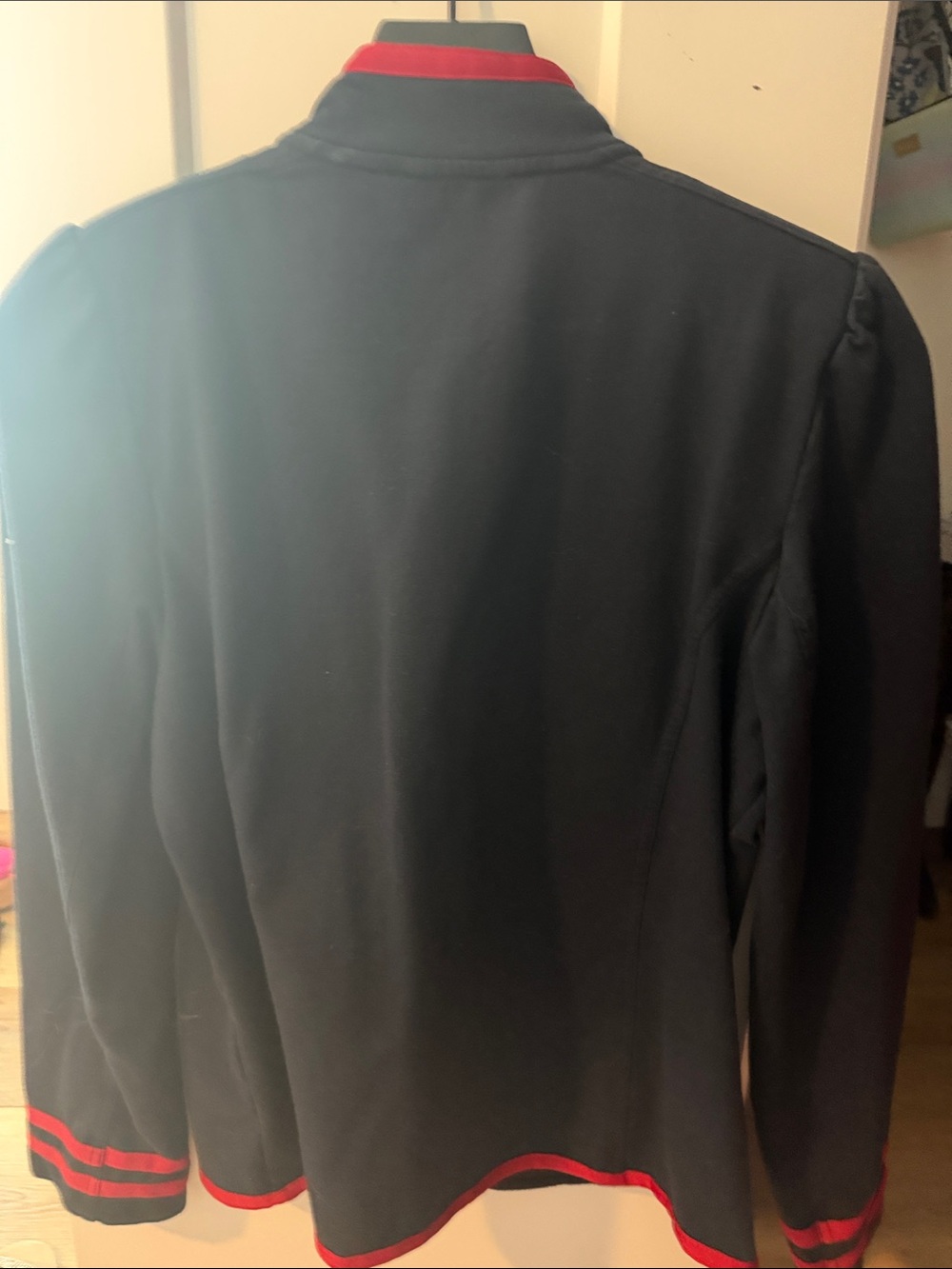Tommy Hilfiger Navy Military-Style Jacket with Red Trim - Picture 3 of 3